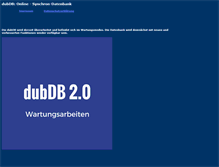 Tablet Screenshot of dubdb.de